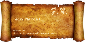 Fein Marcell névjegykártya