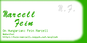 marcell fein business card